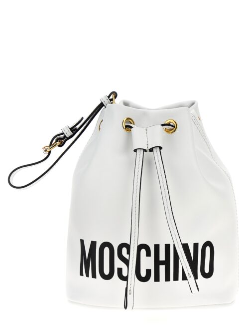 Logo bucket bag MOSCHINO White