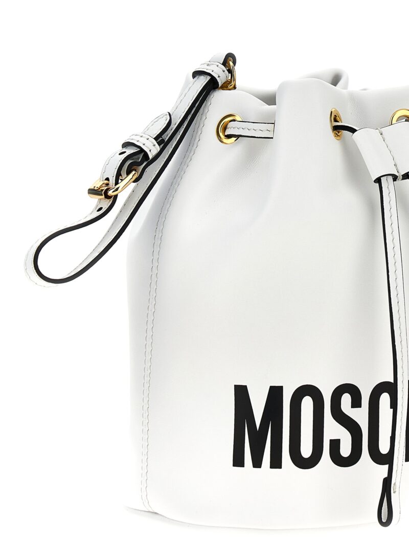 Logo bucket bag Woman MOSCHINO White