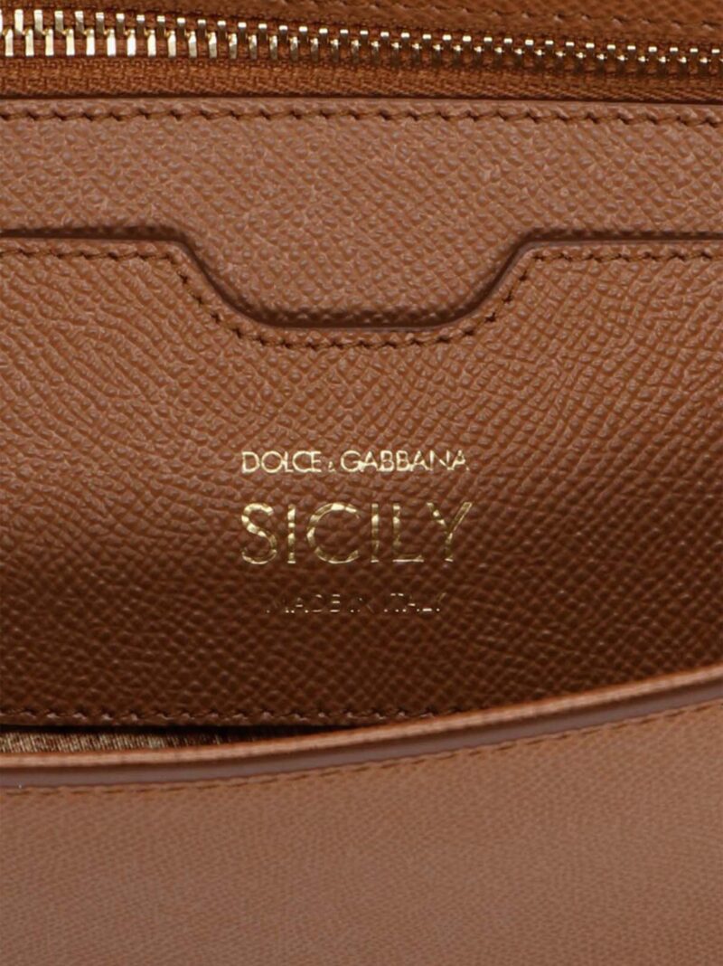 'Sicily' handbag 100% lamb leather DOLCE & GABBANA Brown