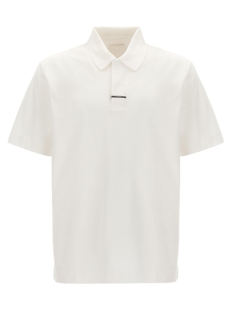 Metal clip polo shirt GIVENCHY White