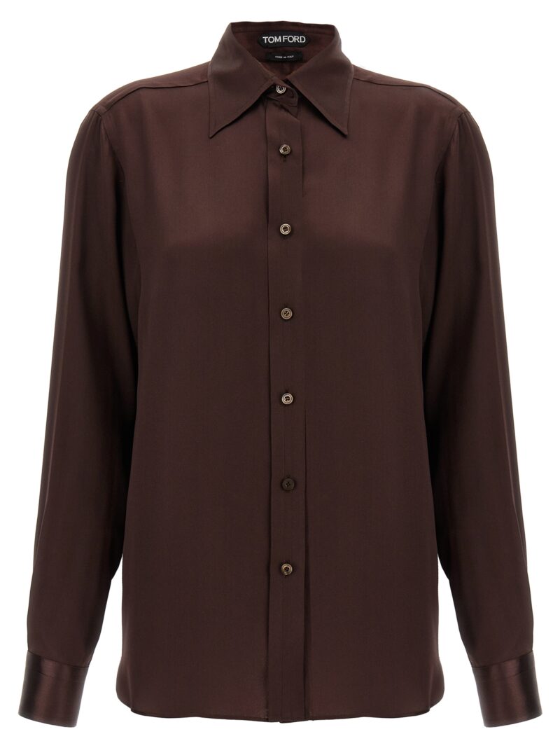 Silk shirt TOM FORD Brown