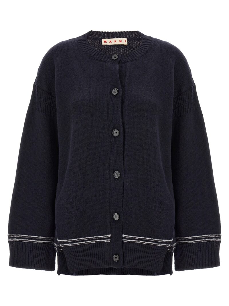 Logo cardigan MARNI Blue