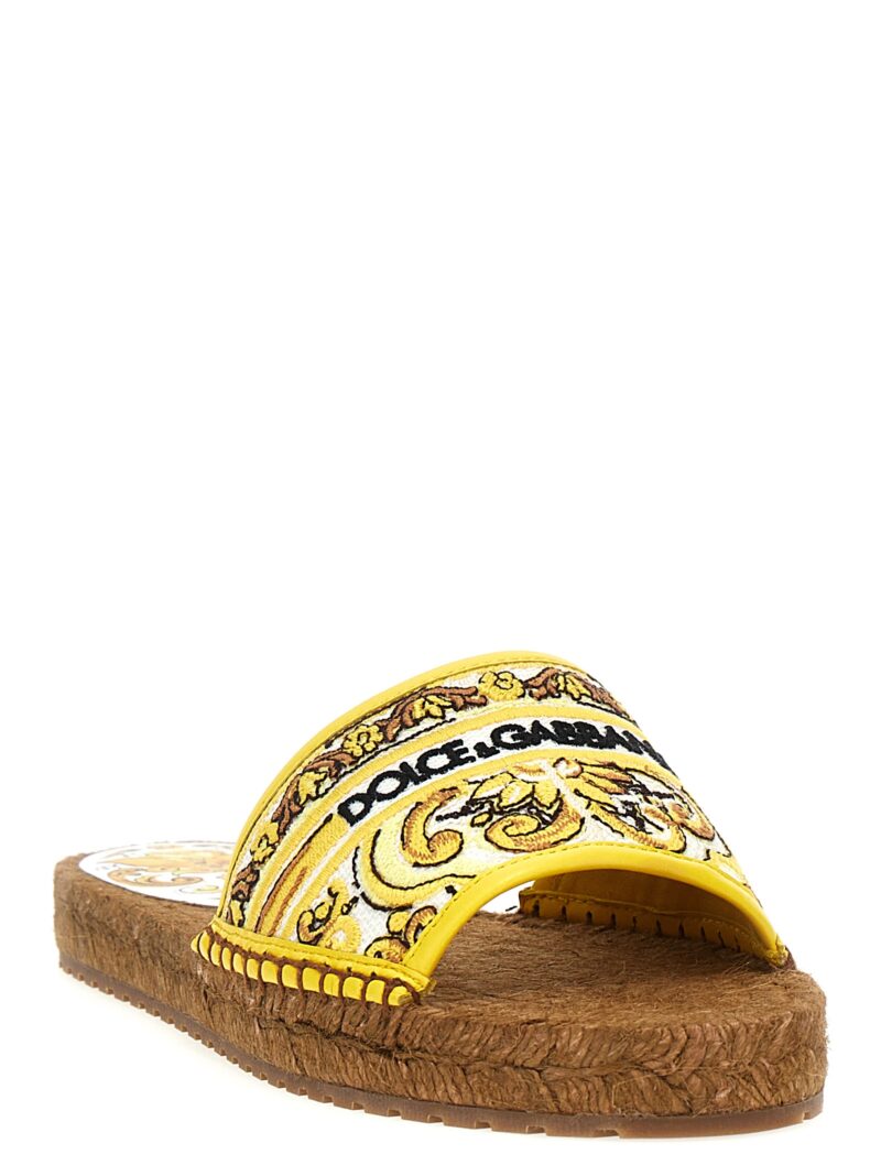 Embroidery espadrilles sandals CE0148AV8048Q728 DOLCE & GABBANA Yellow