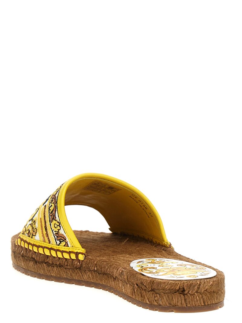 Embroidery espadrilles sandals Woman DOLCE & GABBANA Yellow