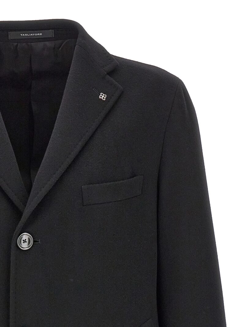 Single-breasted coat Man TAGLIATORE Black