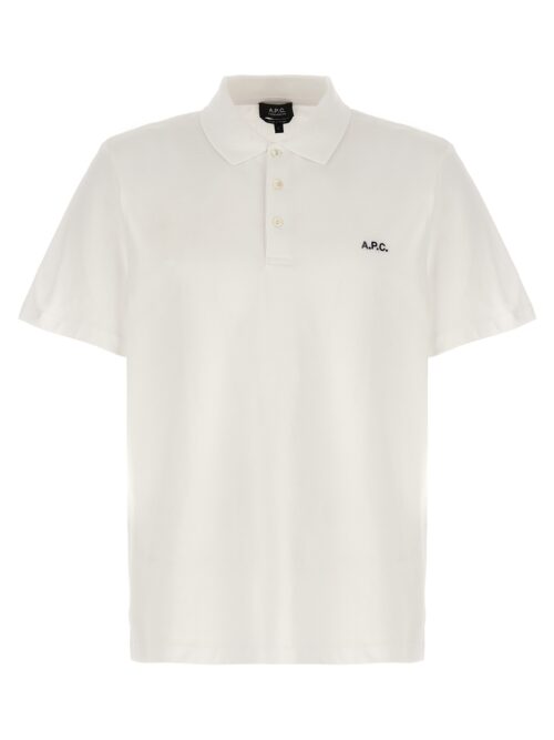 Logo embroidery polo shirt A.P.C. White