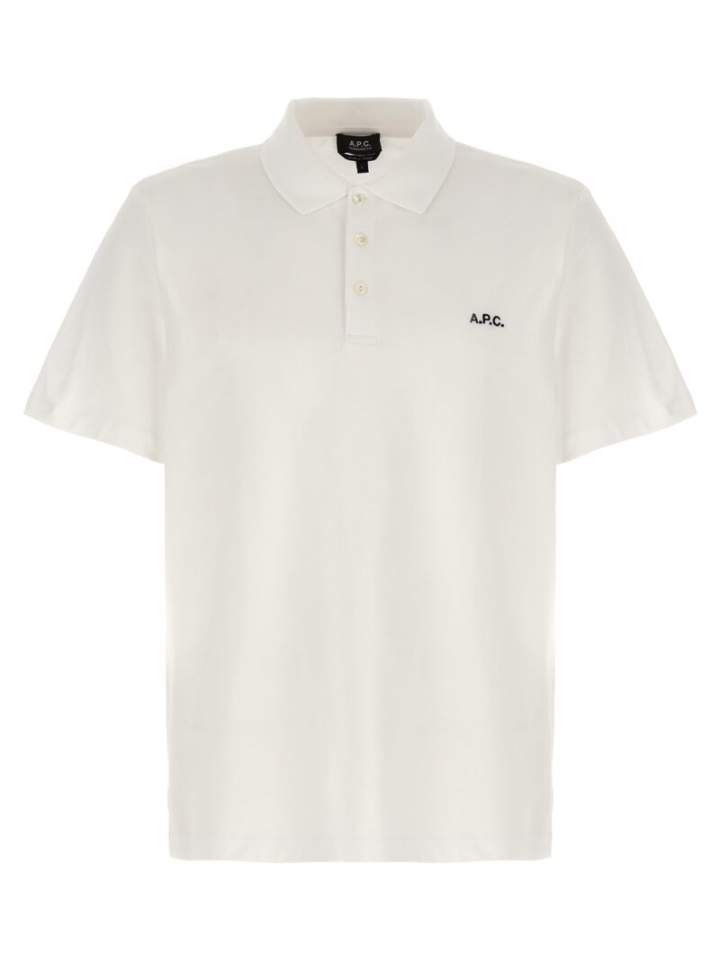 Logo embroidery polo shirt A.P.C. White