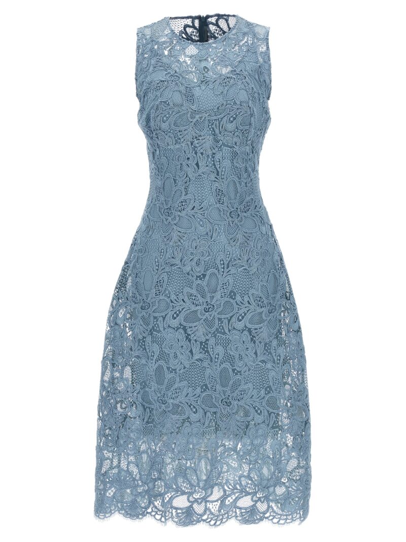 Lace midi dress ERMANNO SCERVINO Light Blue