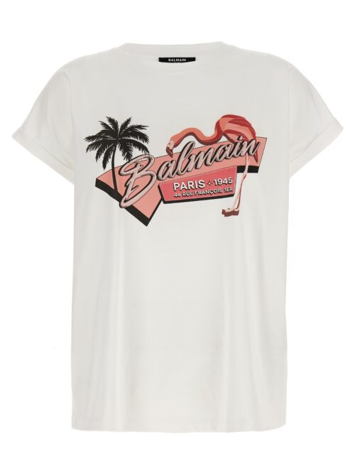 'Balmain Flamingo' t-shirt BALMAIN White