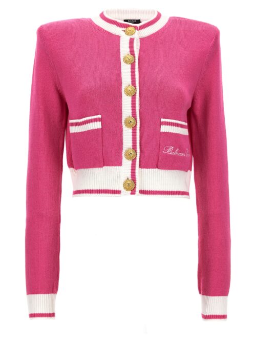 'Balmain Signature' cardigan BALMAIN Fuchsia