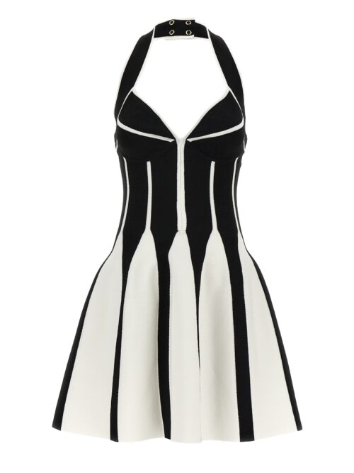 Skater dress BALMAIN White/Black