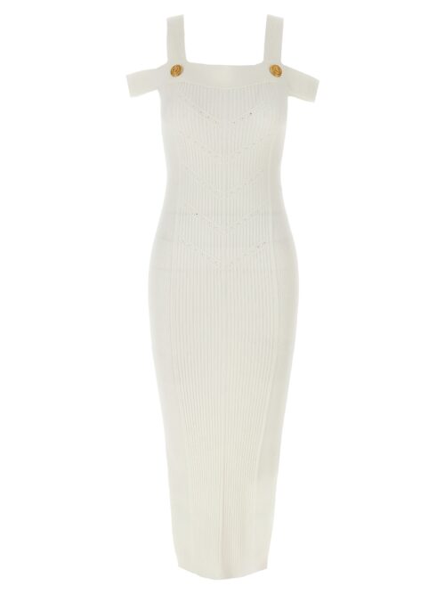 Knitted dress BALMAIN White