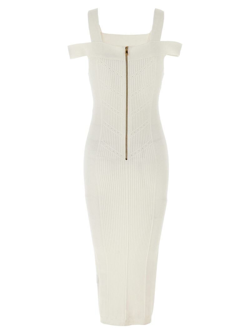 Knitted dress DF1RJ155KF240FA BALMAIN White