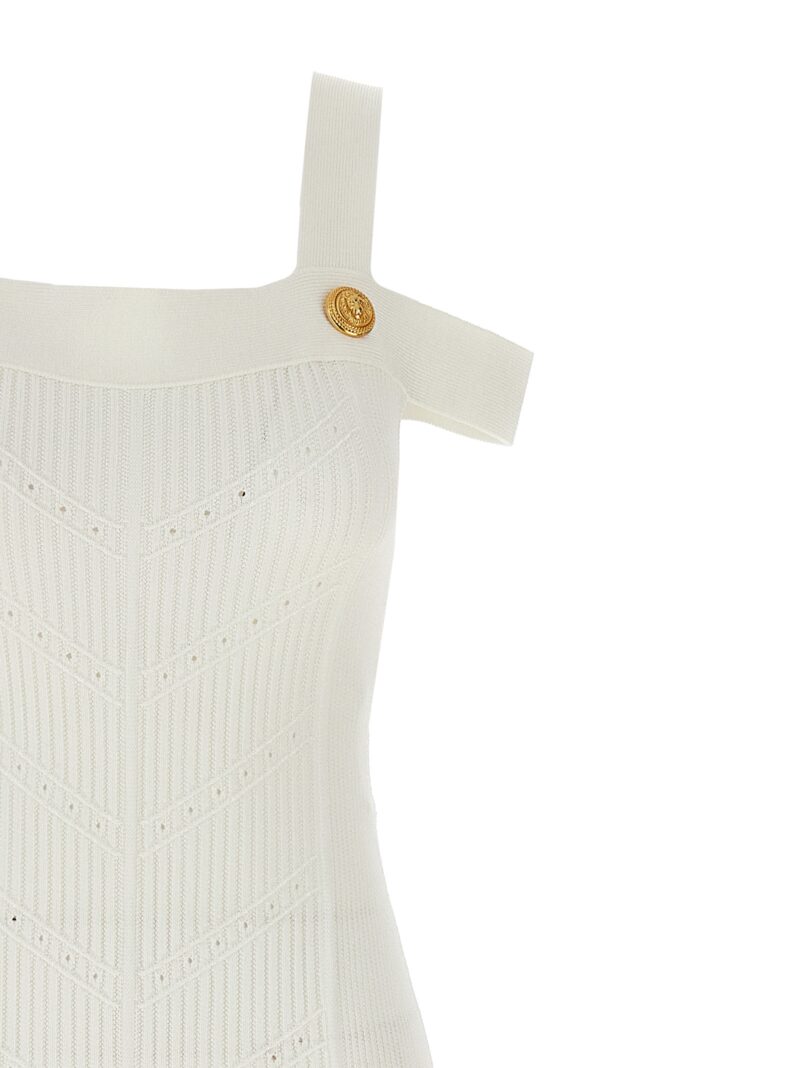 Knitted dress Woman BALMAIN White