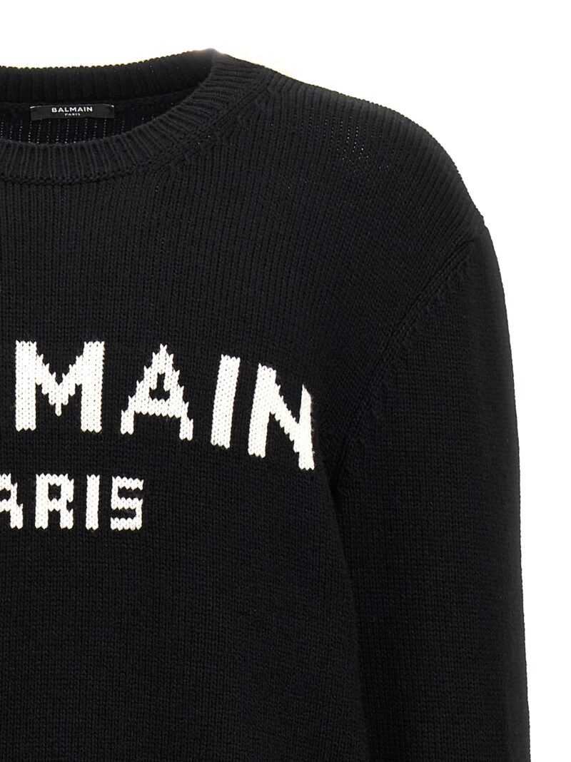 'Logo' sweater Man BALMAIN White/Black