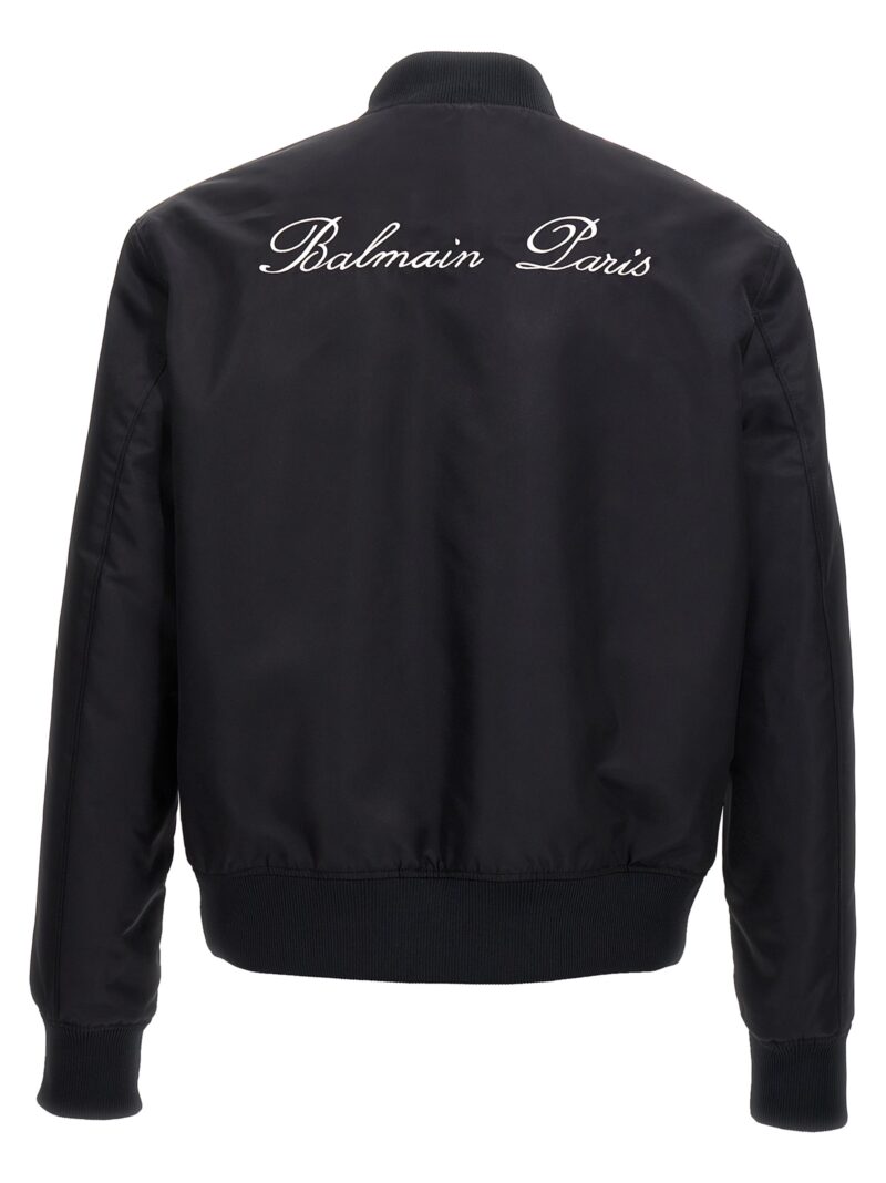 Logo embroidery bomber jacket DH1TF618XJ356AE BALMAIN Blue