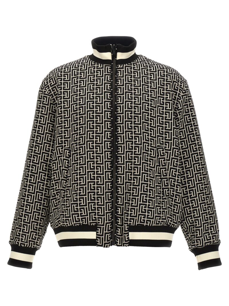 'Monogram' reversible bomber jacket BALMAIN Blue