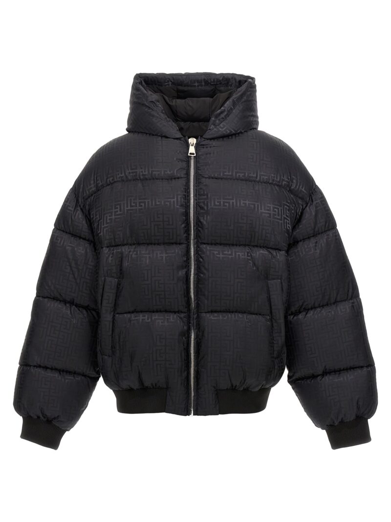 'Monogram' down jacket BALMAIN Black