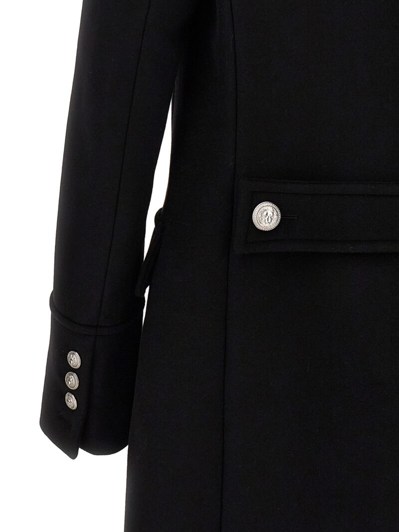 'Officier' Wool Coat 100% virgin wool BALMAIN Black