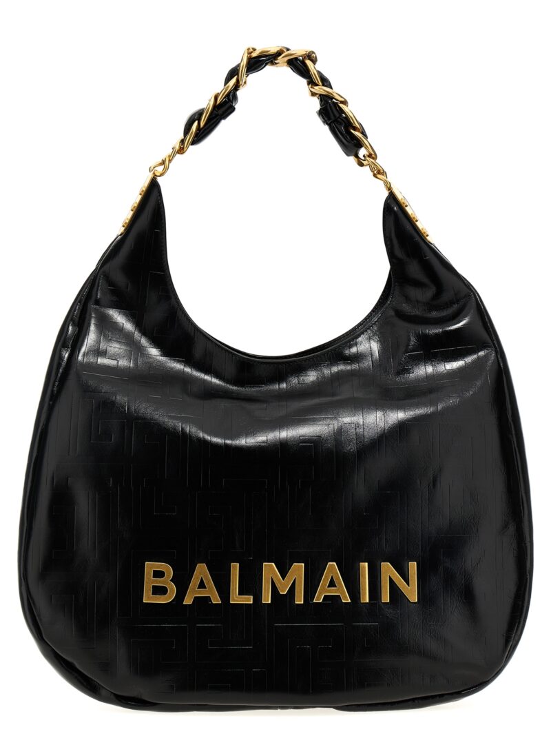 'Hobo 1945 Soft' large shoulder bag BALMAIN Black