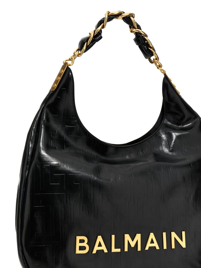 'Hobo 1945 Soft' large shoulder bag Woman BALMAIN Black