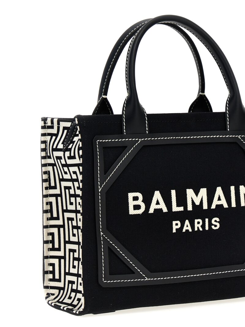 'B-Army' shopping bag Woman BALMAIN White/Black