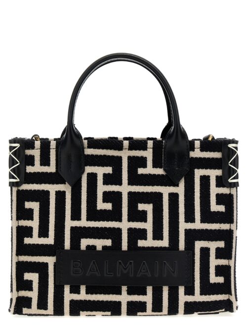 'B-Army Small' shopping bag BALMAIN White/Black
