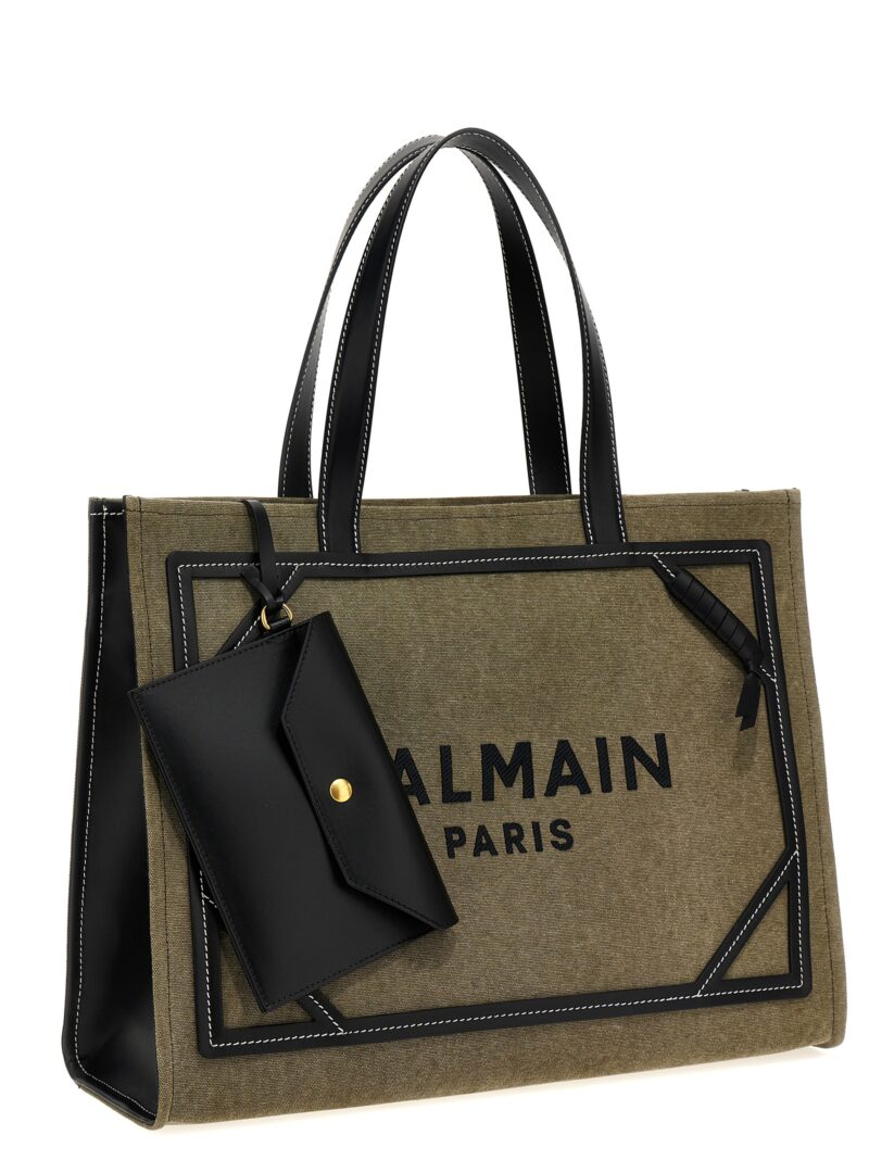 'B-Army Medium' shopping bag Woman BALMAIN Green