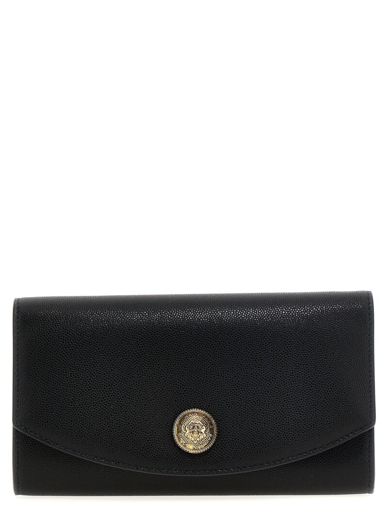 'Emblem' clutch BALMAIN Black