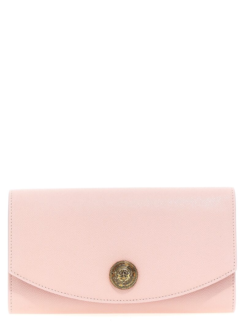 'Emblem' clutch BALMAIN Pink