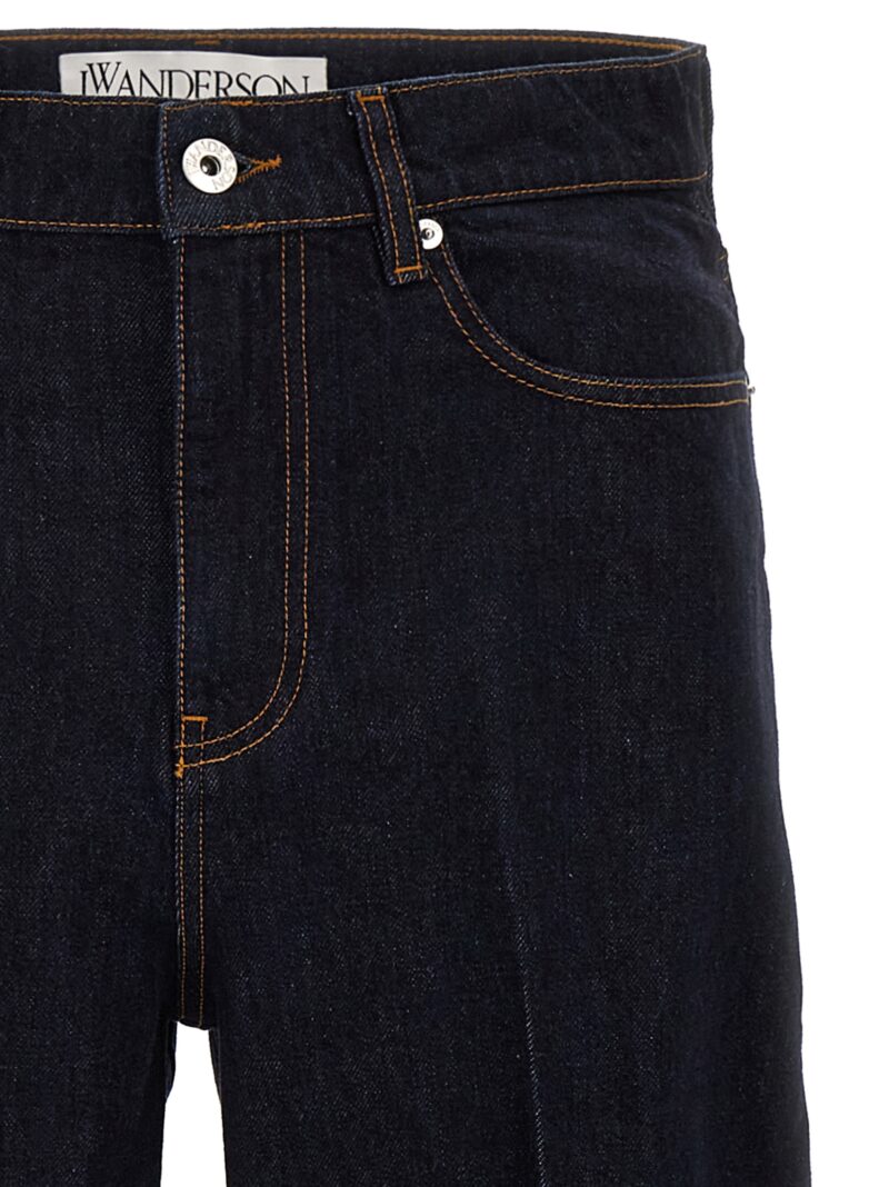 'Logo Grid Turn Up Workwear' jeans Man J.W.ANDERSON Blue