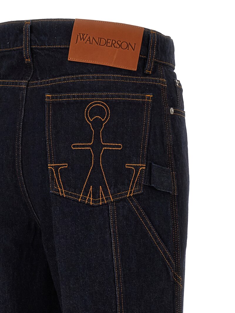 'Logo Grid Turn Up Workwear' jeans 100% cotton J.W.ANDERSON Blue