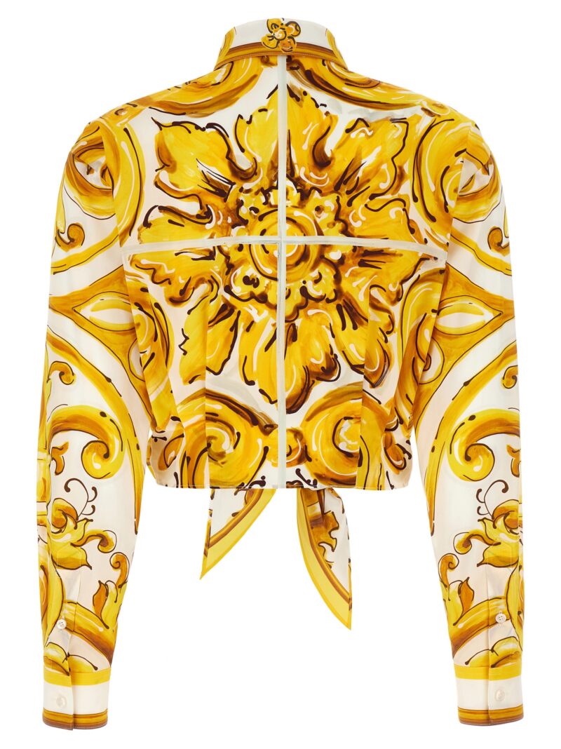 'Maiolica' cropped shirt F5S65TFI5JKHG5DQ DOLCE & GABBANA Yellow