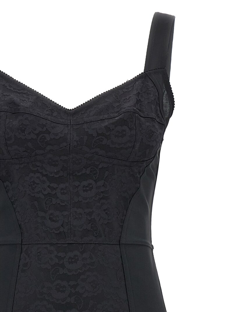 Midi corsetry dress Woman DOLCE & GABBANA Black