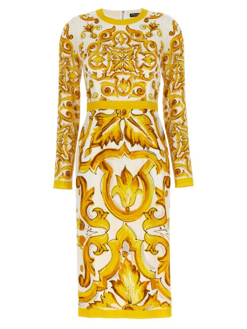 'Maiolica' dress DOLCE & GABBANA Yellow