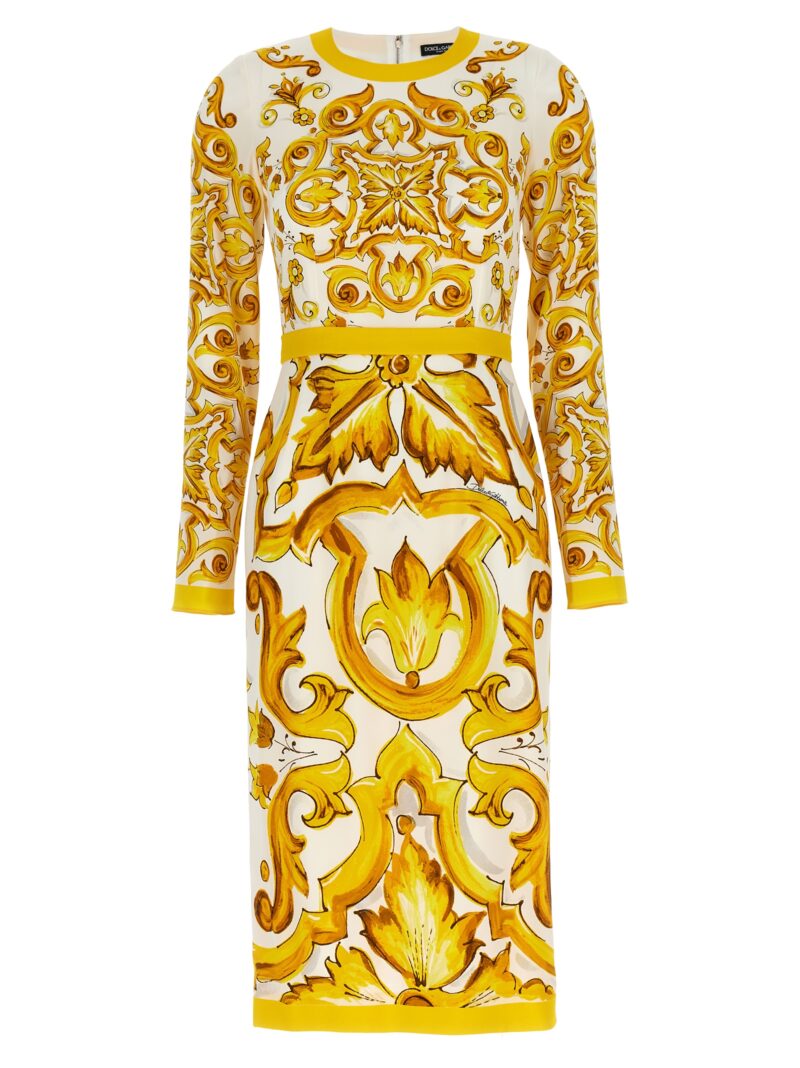 'Maiolica' dress DOLCE & GABBANA Yellow