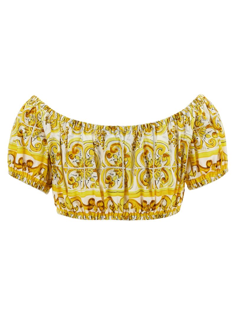 'Maioliche' top F755RTHH5BAHG3TN DOLCE & GABBANA Yellow