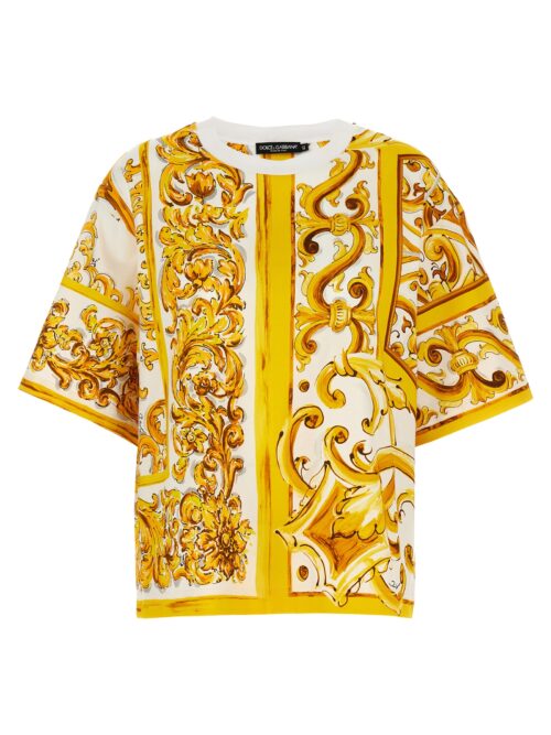 'maioliche' print T-shirt DOLCE & GABBANA Yellow