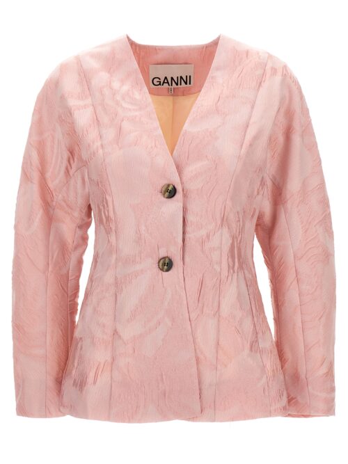 'Textured Cloqué' jacket GANNI Pink