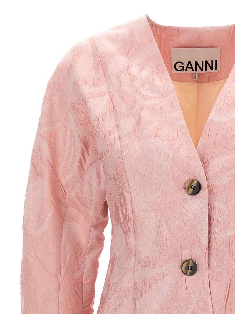 'Textured Cloqué' jacket Woman GANNI Pink