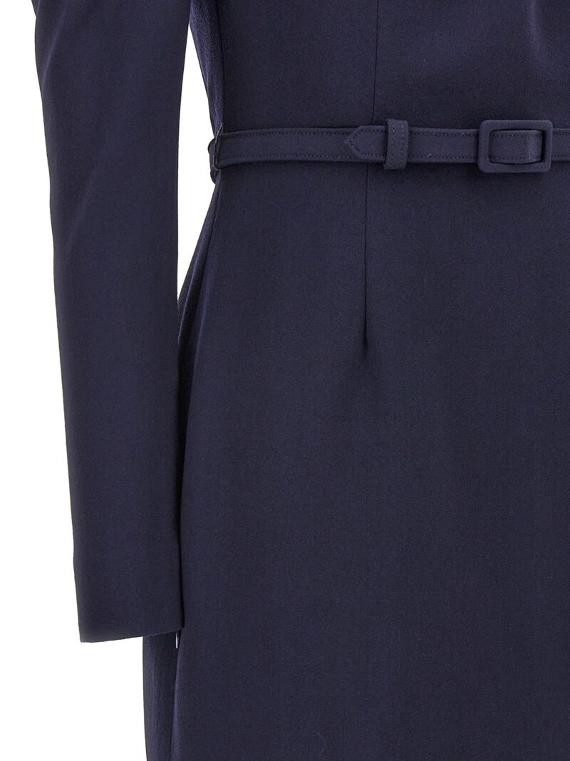 Belt crepe dress 96% wool 3% polyamide 1% elastane ALESSANDRA RICH Blue