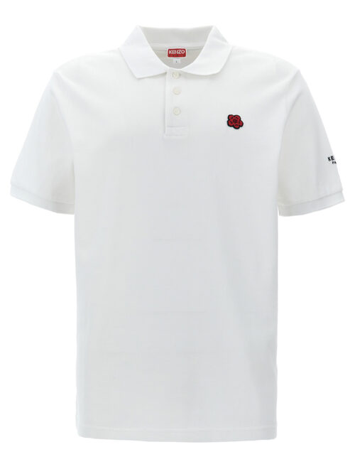 'Gots Boke Flower' polo shirt KENZO White