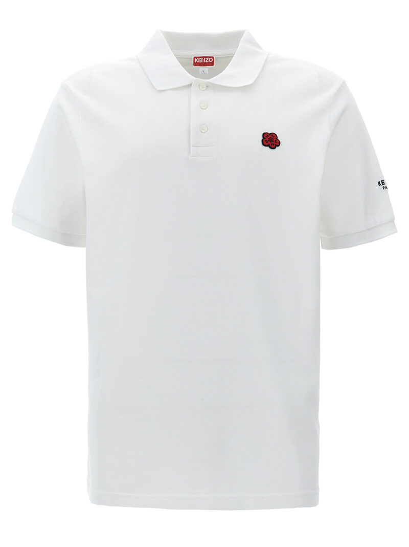 'Gots Boke Flower' polo shirt KENZO White