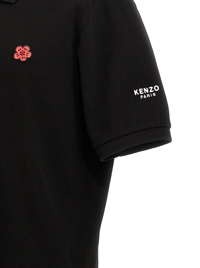 Logo embroidery polo shirt 100% cotton KENZO Black