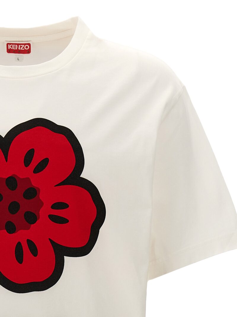 'stampa fiore' T-shirt Man KENZO White