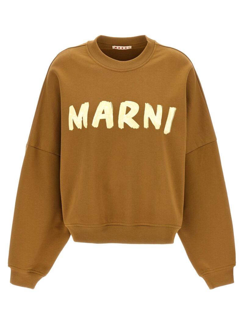 Logo print sweatshirt MARNI Green