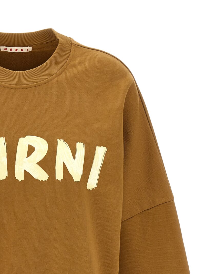 Logo print sweatshirt Woman MARNI Green