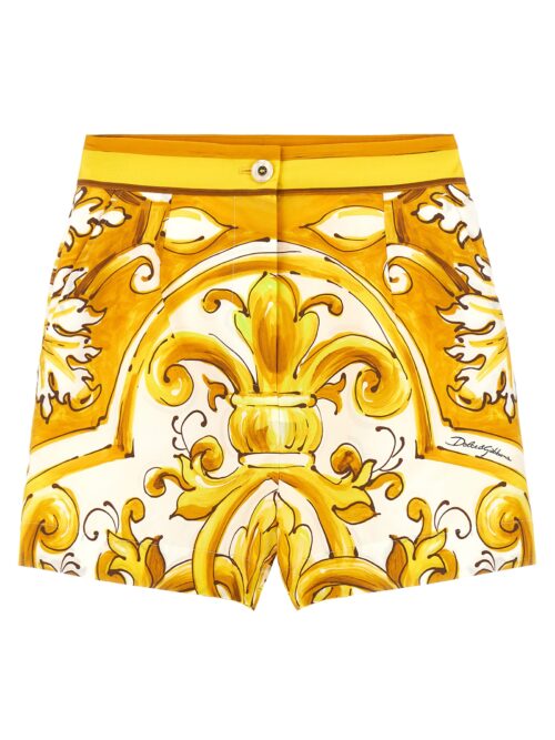 'Maiolica' shorts DOLCE & GABBANA Yellow