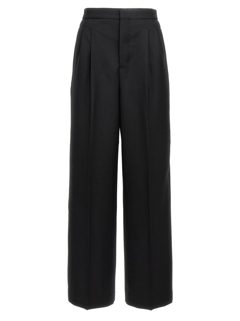 Pants with front pleats AMI PARIS Black