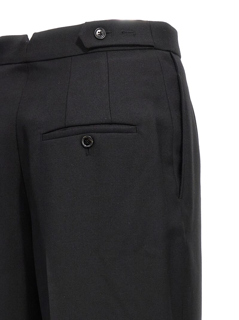 Pants with front pleats 100% virgin wool AMI PARIS Black